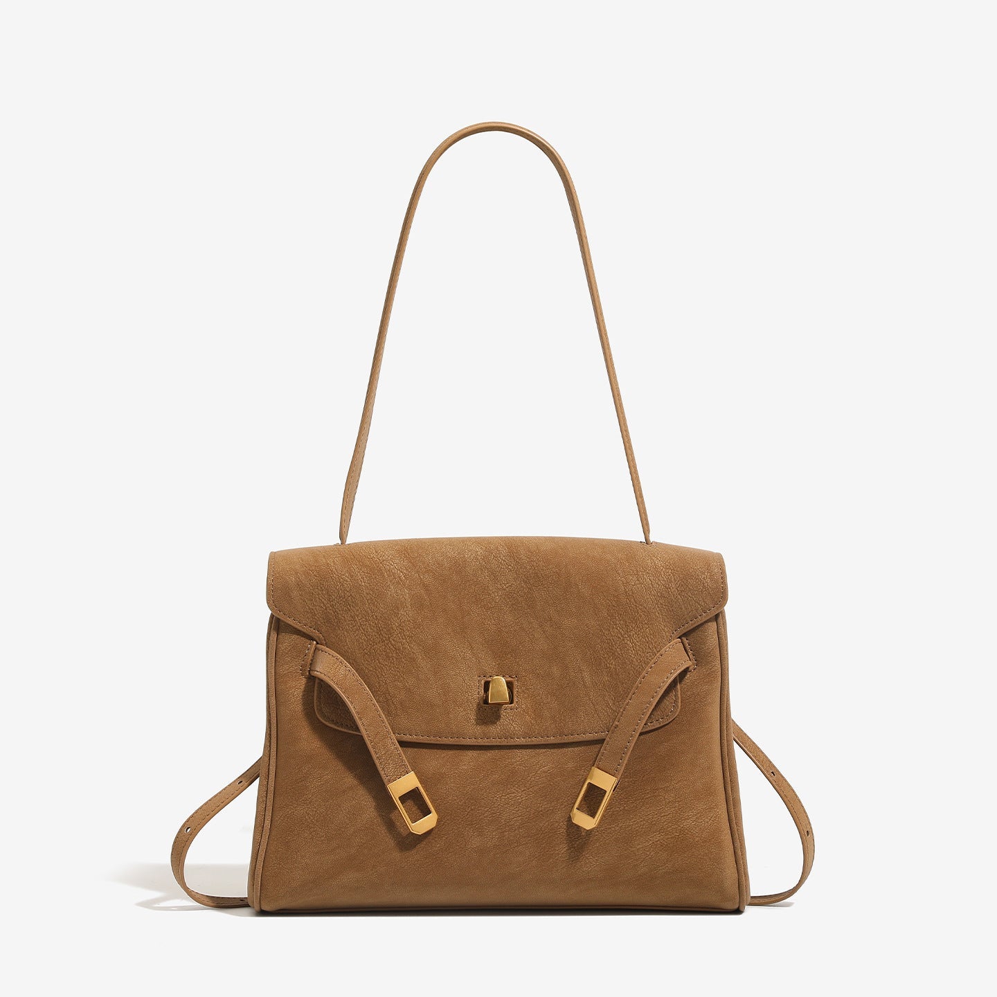 Retro Minimalist Genuine Leather Shoulder Bag