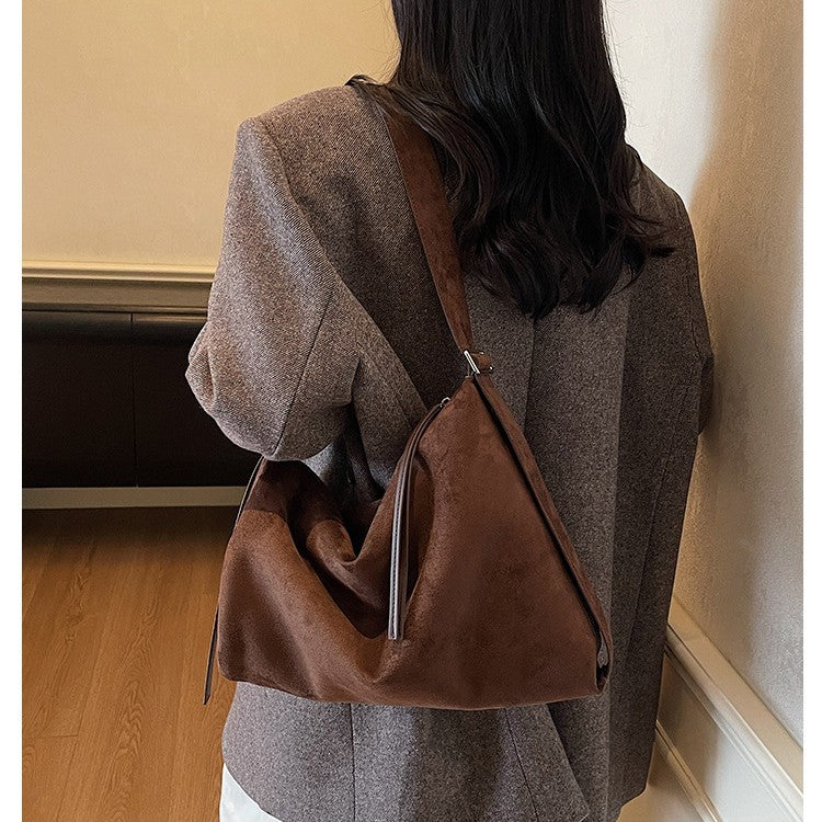 Retro Patchwork Stripe Crossbody Shoulder Bag