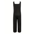 Women’s Square-Neck Floral Sleeveless Jumpsuit