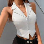 Women's V-neck Halter Vest Top