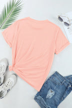 Sequin Bunny Round Neck Short Sleeve T-Shirt