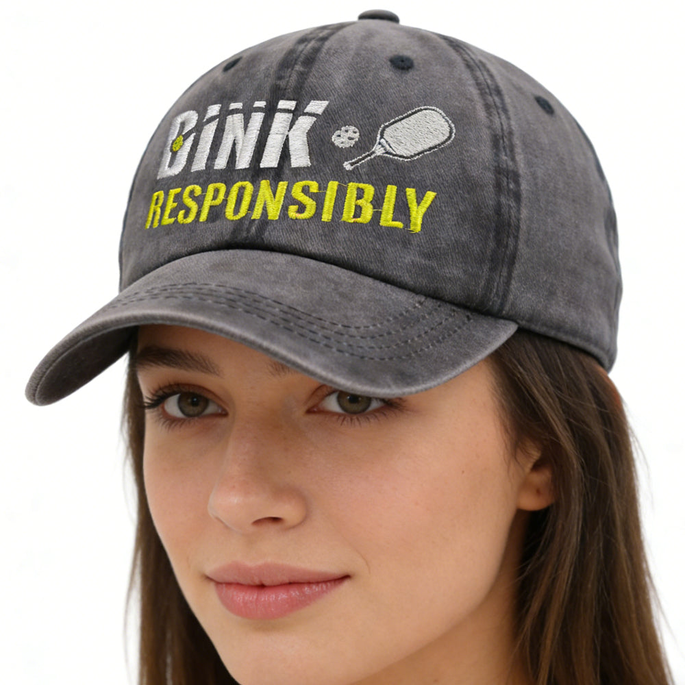 Pickleball Baseball Caps – Adjustable Embroidered Cotton Hats