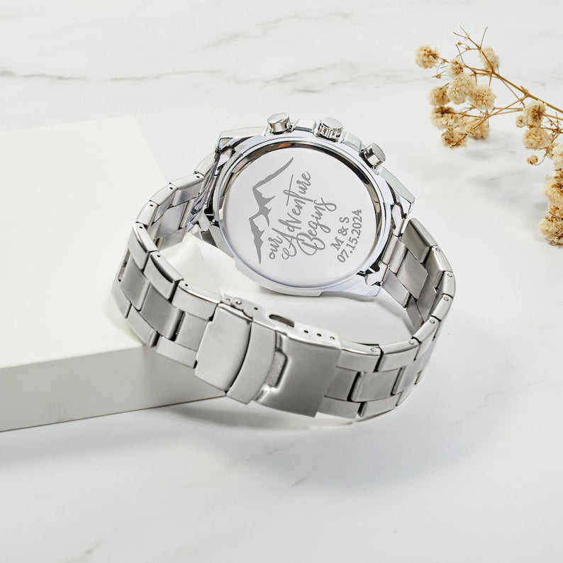 Personalized Mens Watch, Boyfriend Gift, Anniversary Gift