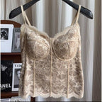 Brushed French-style Camisole For A Slimming Pure-yet-sexy Look