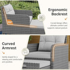 Sturdy Five Piece Patio Conversation Set With Cushions