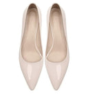 New CosyFever Women Size 7.5W Wide Tan 2.6" Heel Pointed Toe Slide On Pump Shoes