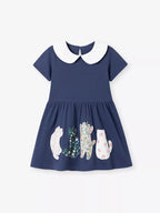 Children's Cat Peter Pan Collar Dress