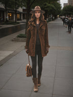 Women’s Vintage Style Long Winter Jacket – Warm Windproof Autumn Coat