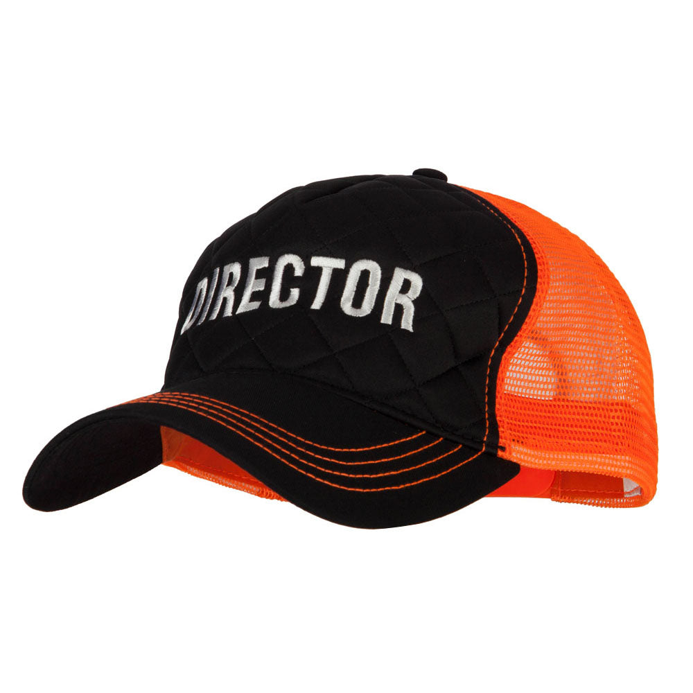 Director Embroidered Big Size Two Tone Neon Mesh Cap