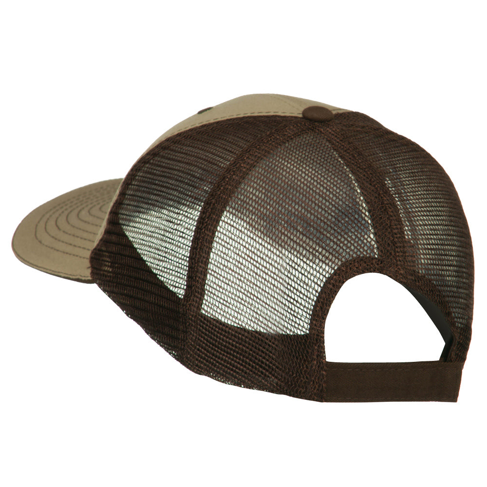 Diamond Outline Embroidered Big Size Washed Mesh Cap