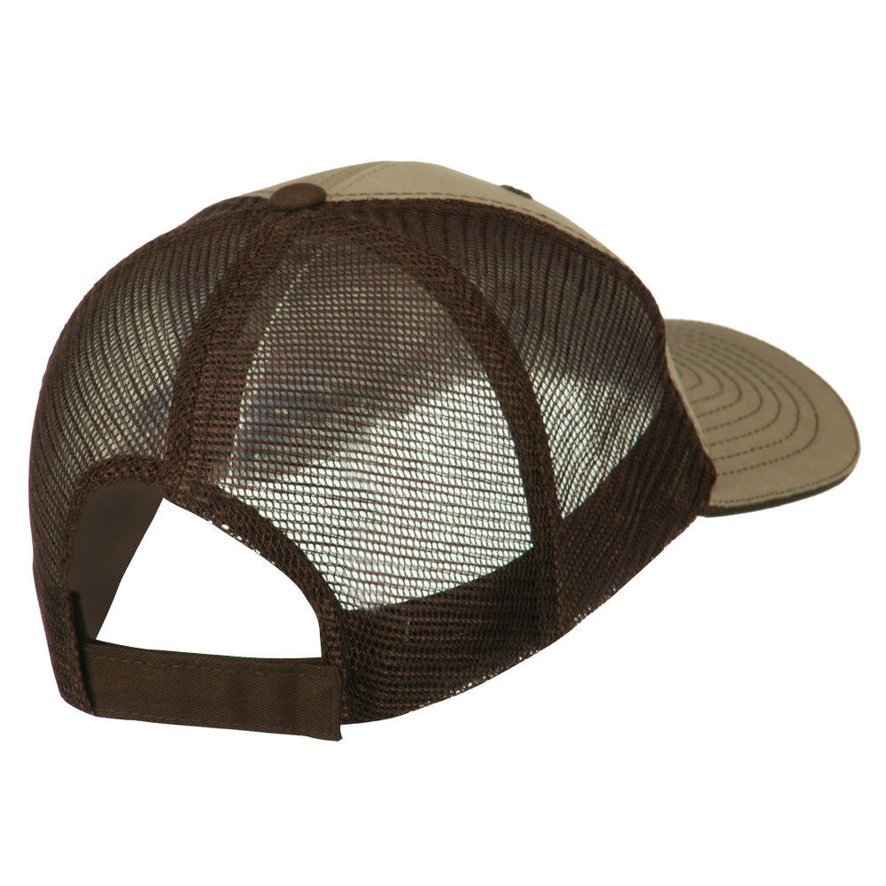 Diamond Outline Embroidered Big Size Washed Mesh Cap