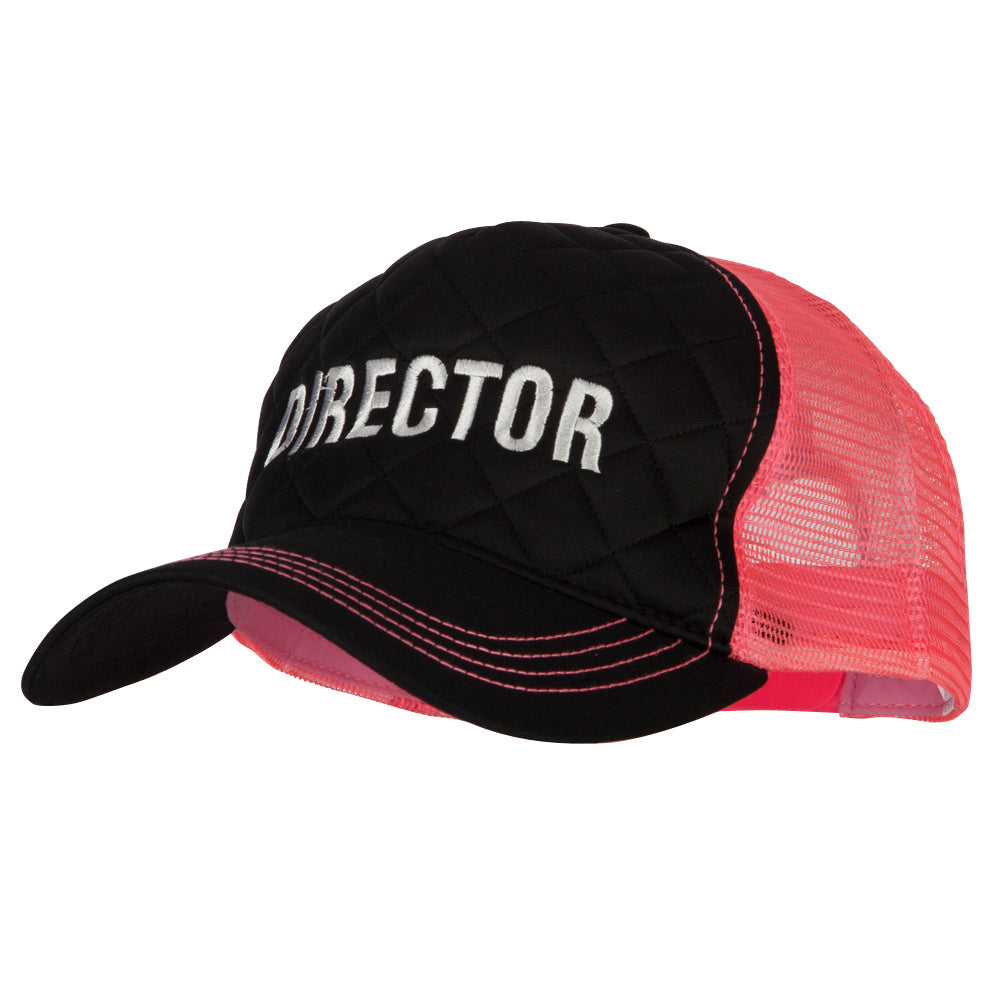 Director Embroidered Big Size Two Tone Neon Mesh Cap
