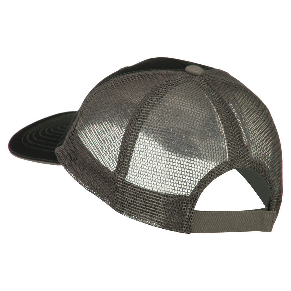 Diamond Outline Embroidered Big Size Washed Mesh Cap