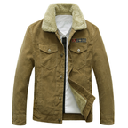 Men's Corduroy Jacket with Fleece Lining (Plus Size)