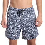 Men’s Premium Compression-Lined Hybrid Shorts – Deco Maze - Surf and Storm