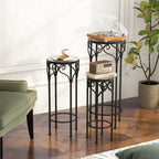 Decorative Flower Display Holder with Ceramic Top for Patio