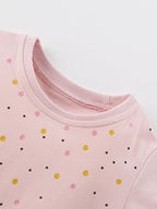 Children's Polka Dot Round Neck Dress