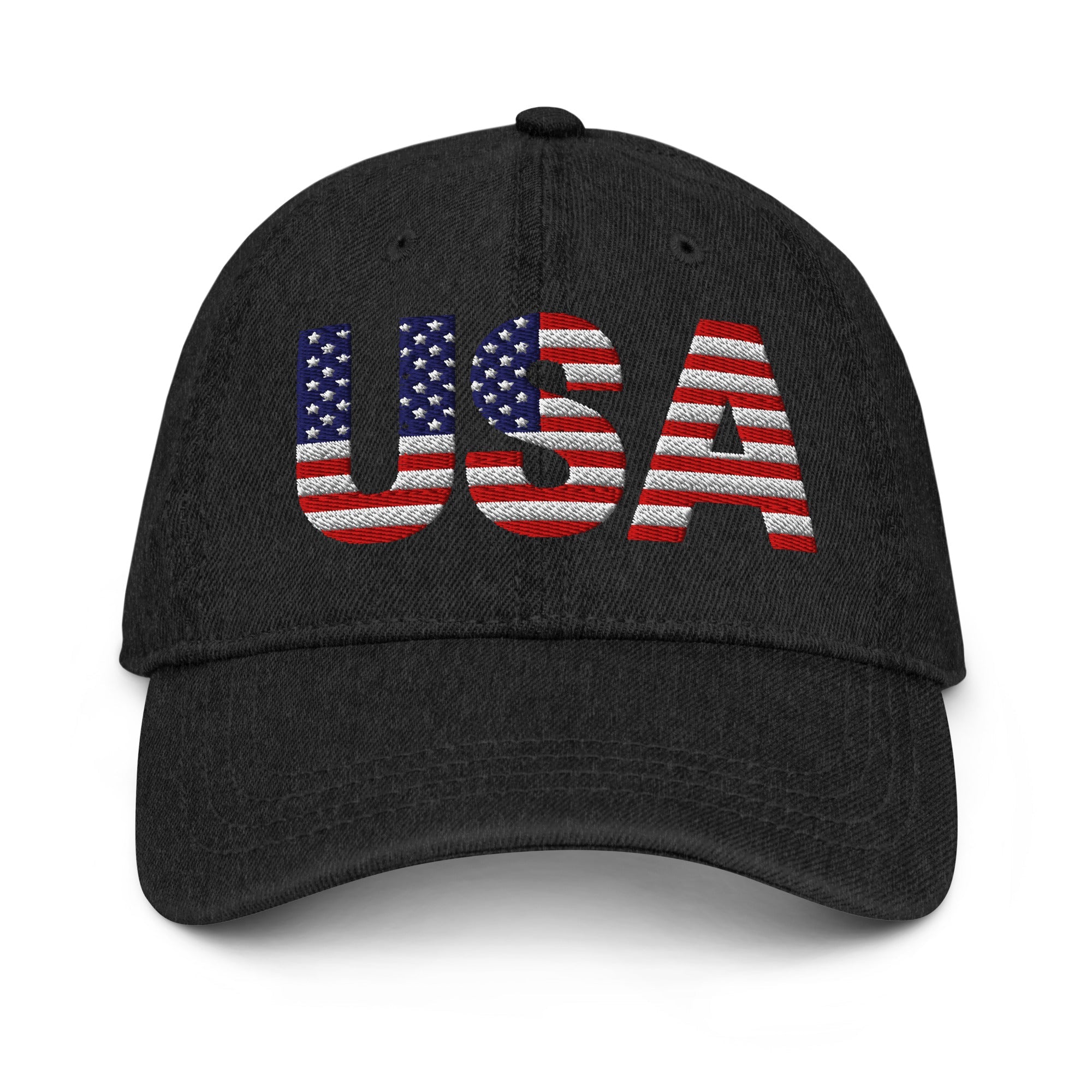 USA Patriotic - Denim Hat - 1 sided embroidery