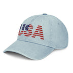 USA Patriotic - Denim Hat - 1 sided embroidery