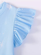 Children's Unicorn Ruffle Sleeve Casual Dress