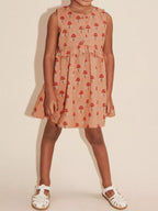 Children's Floral Print Sleeveless Ruffle Dress