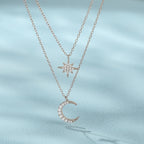 18K Gold Vermeil Crescent Vermeil Necklace