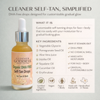 Organic DHA‑Free Tanning Drops – Gradual, No‑Odor Glow