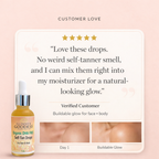 Organic DHA‑Free Tanning Drops – Gradual, No‑Odor Glow