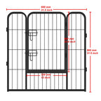 Dog Fence and Pet Playpen, Heavy Duty Foldable Metal 8 Panels Dog Pen 31.5" Height