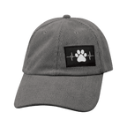 Dog Hat - Dad Hat - Corduroy - Charcoal - Fabric Back