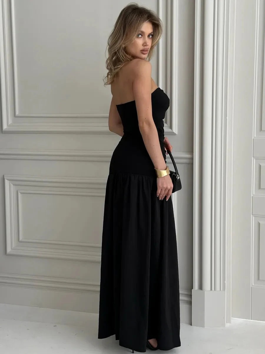 Donna Hollow Out Cinched Elegant Dress