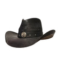 DON'T TREAD ON ME BLACK SHANTUNG STRAW