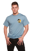 Skull with Coffee Bamboo Viscose/Organic Cotton Short Sleeve Printed T-Shirt