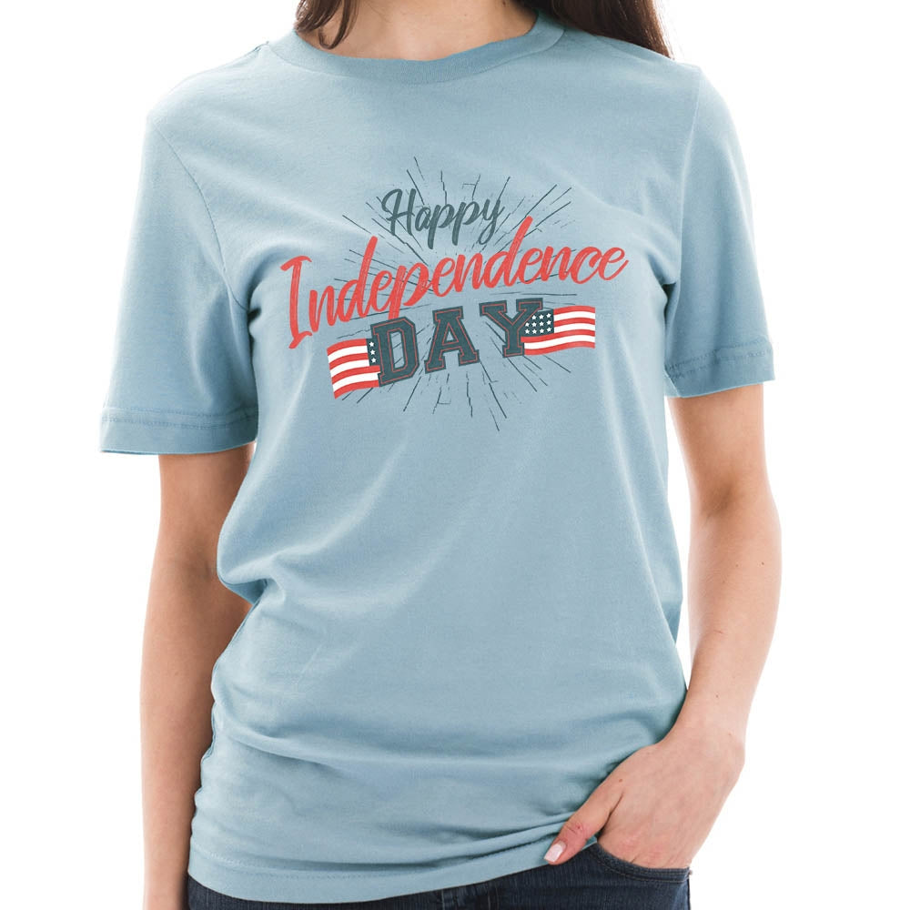 Happy Independence Day Graphic Design Deluxe Jersey T-Shirt