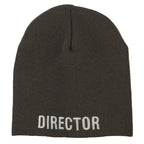 Director Embroidered Big Size Acrylic Short Beanie