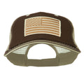 Desert American Flag Patched Big Size Washed Mesh Cap