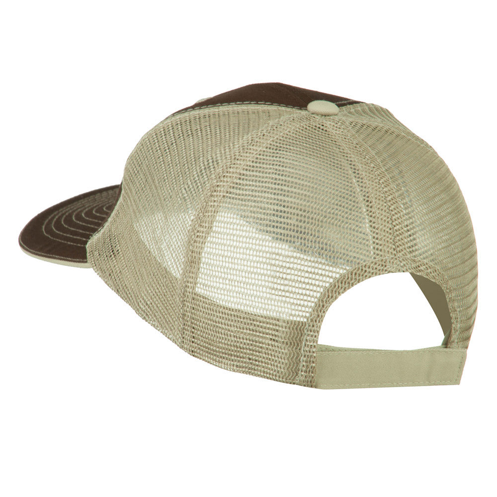 Desert American Flag Patched Big Size Washed Mesh Cap