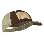 Desert American Flag Patched Big Size Washed Mesh Cap