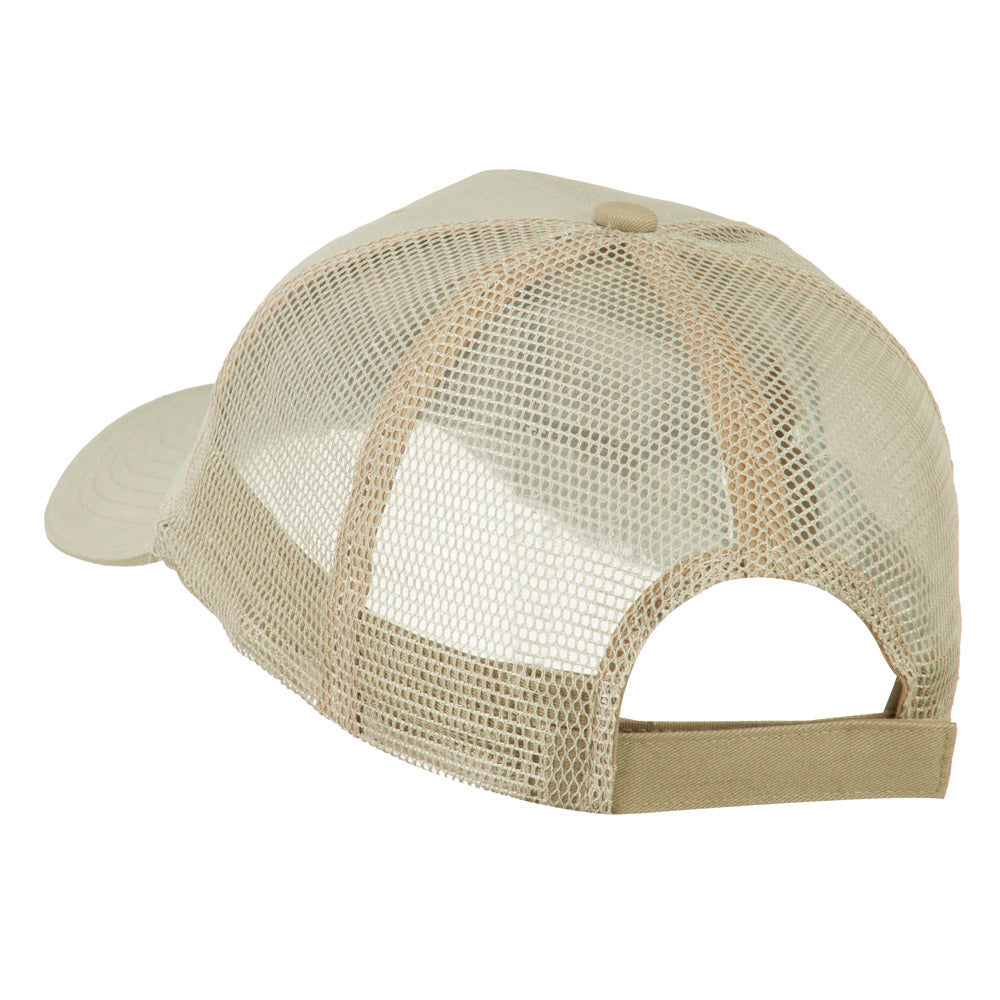 Desert American Flag Patched Big Size Washed Mesh Cap