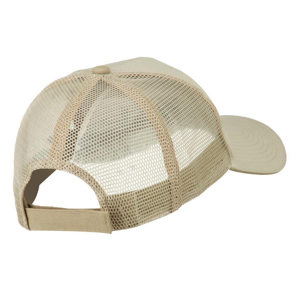 Desert American Flag Patched Big Size Washed Mesh Cap