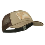 Desert American Flag Patched Big Size Washed Mesh Cap