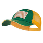 Desert American Flag Patched Big Size Washed Mesh Cap