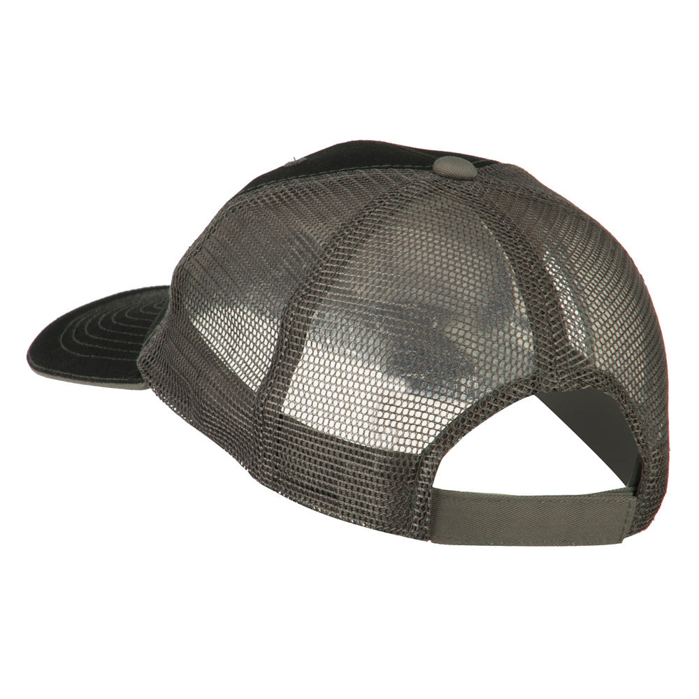 Desert American Flag Patched Big Size Washed Mesh Cap