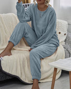 Women 2 Piece Velvet Vacation Pullover Sweater Sets