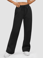 Womens Sweatpants Baggy Wide Fleece Lined Straight Leg Pants