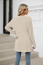 Women's lightweight cardigan, fashionable and casual, oversized long sleeved cardigan sweater, loose dress, autumn holiday top