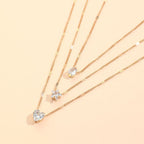 Zircon Necklace Multi-layer Five-pointed Star Love Water Drop Pendant