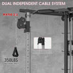 Dual Pulley Cable Crossover Machine With Pull Up And LAT Bar (SAK98124)