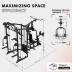 Dual Station Smith Machine With Cable Crossover Home Gym (SAK24079)