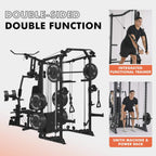 Dual Station Smith Machine With Cable Crossover Home Gym (SAK24079)